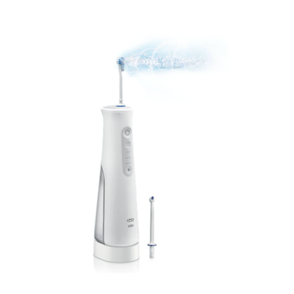 White Oral-B Water Flosser Advanced, Portable Oral Irrigator Handle More Products