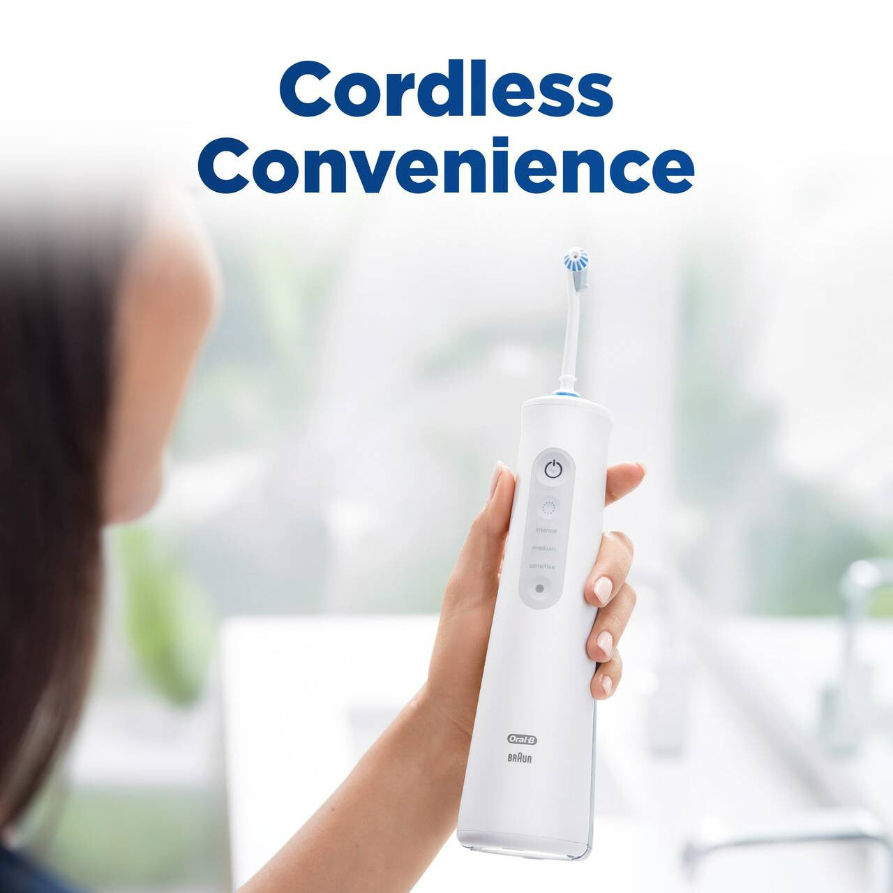 White Oral-B Water Flosser Advanced, Portable Oral Irrigator Handle More Products