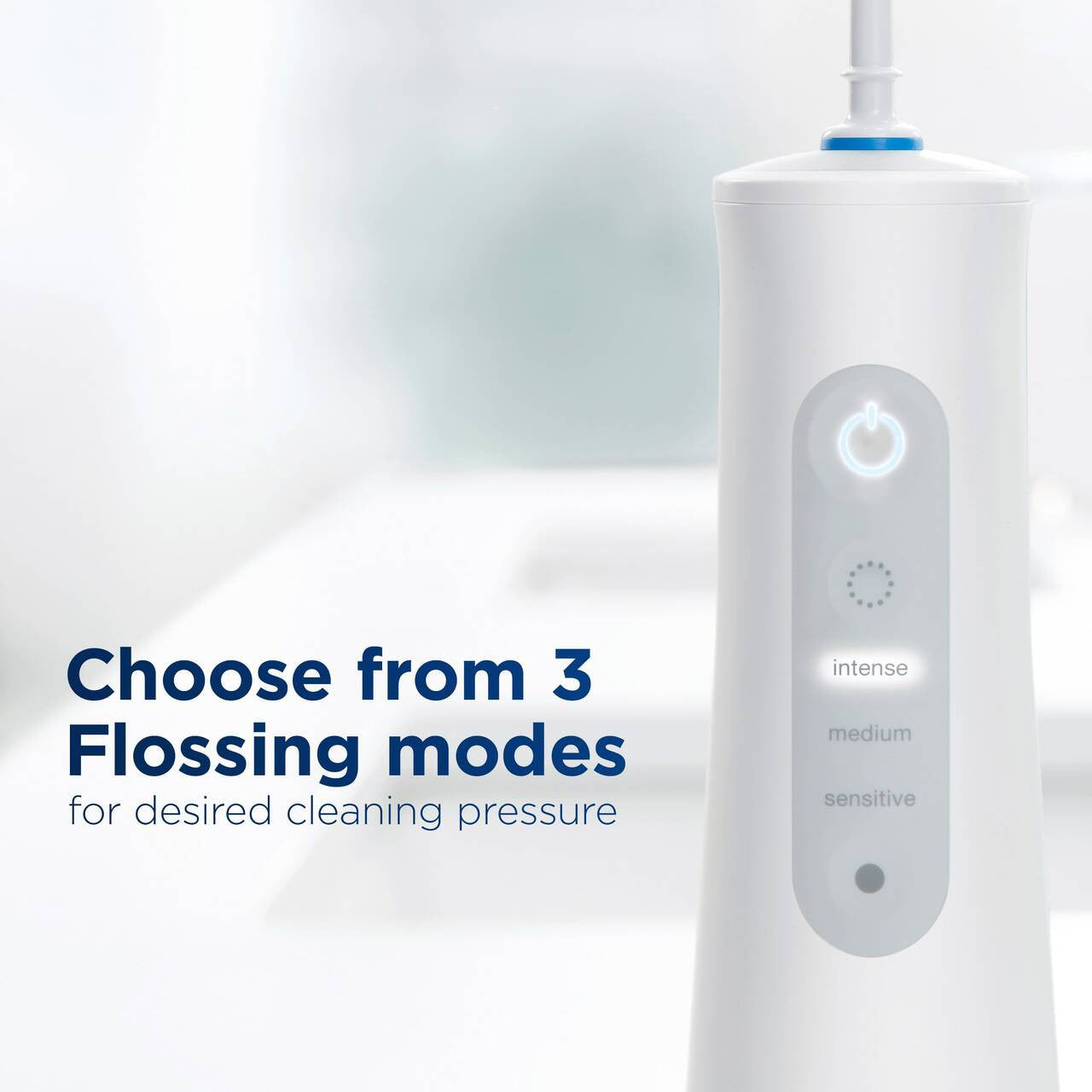 White Oral-B Water Flosser Advanced, Portable Oral Irrigator Handle More Products