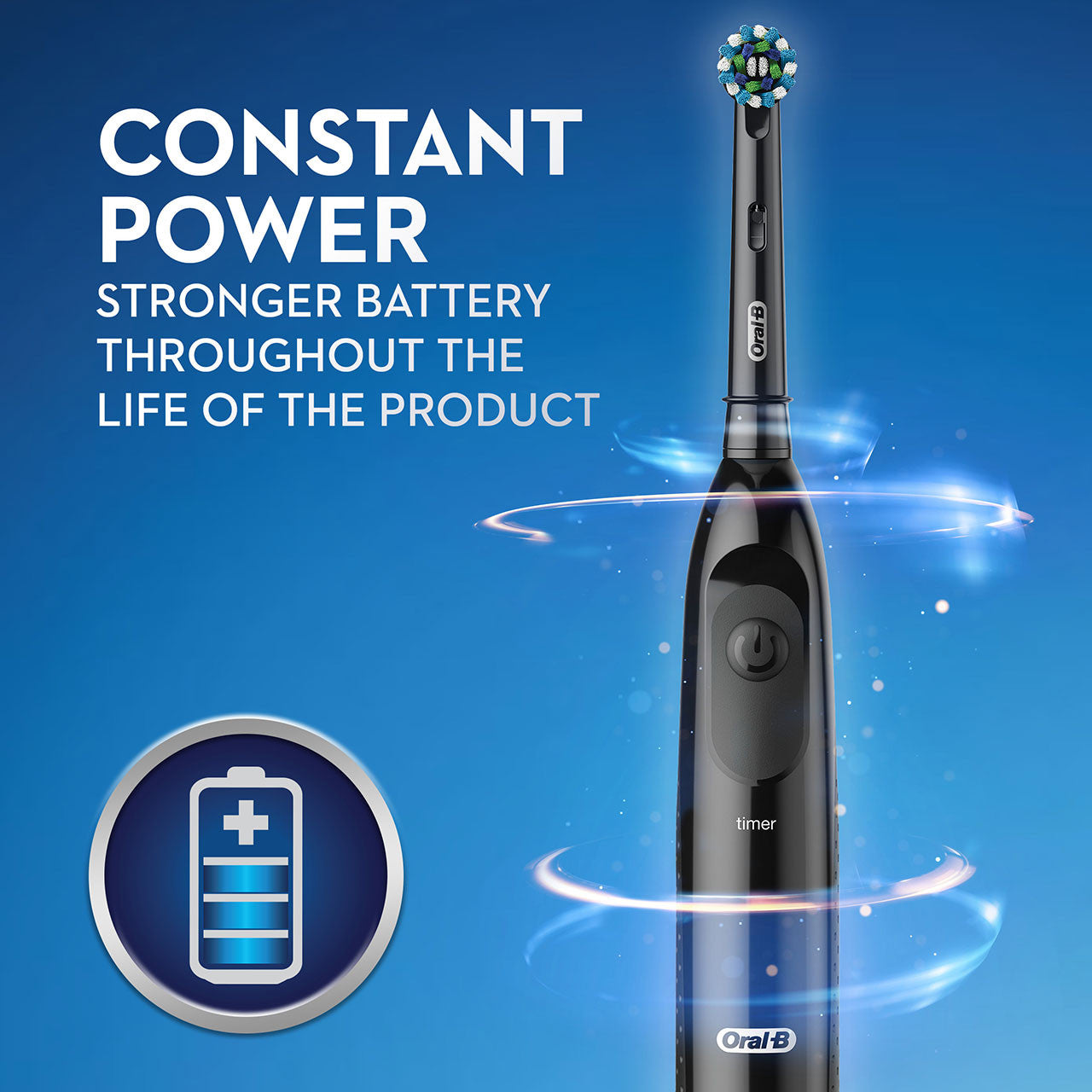 Black Oral-B Pro 100 Crossaction Pro Series