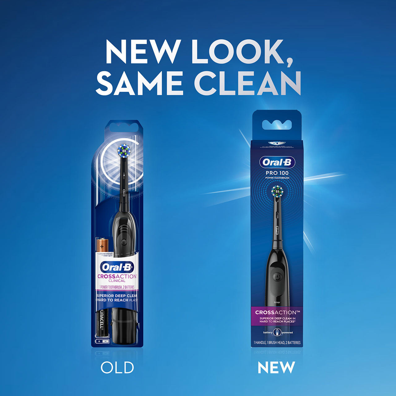 Black Oral-B Pro 100 Crossaction Pro Series