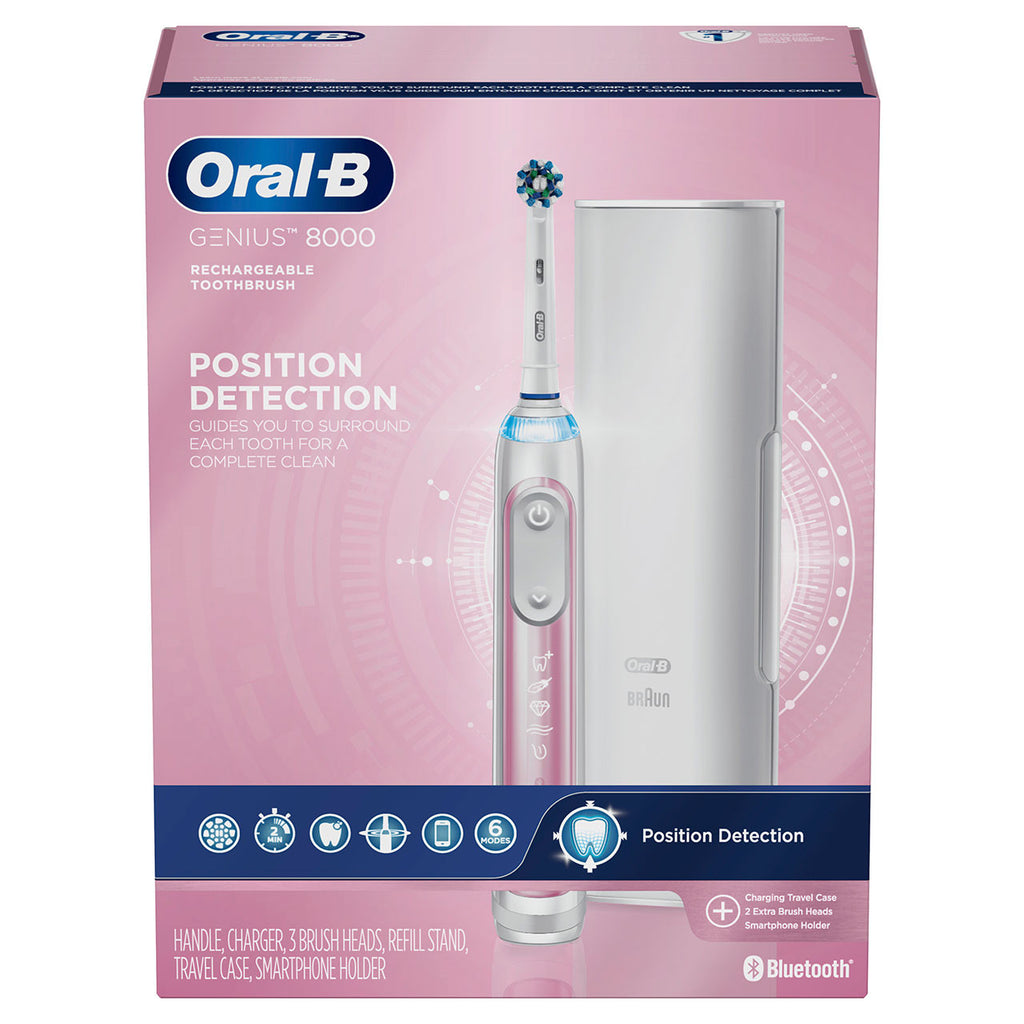 Oral-B Genius 8000 Rechargeable Electric Toothbrush Pink Genius Series Pink