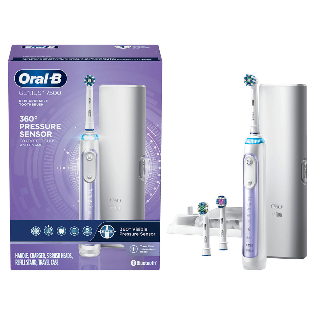 Purple Oral-B Genius 7500 Rechargeable Electric Toothbrush Genius Series