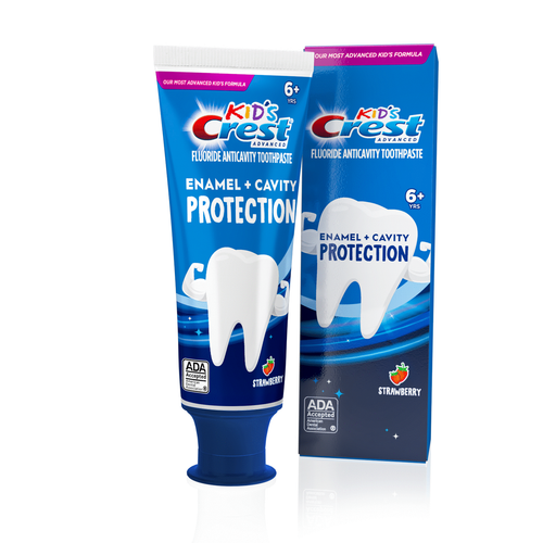 Blue Oral-B Crest Kids Enamel Cavity Protection Toothpaste Bundle Replacement Brush Heads