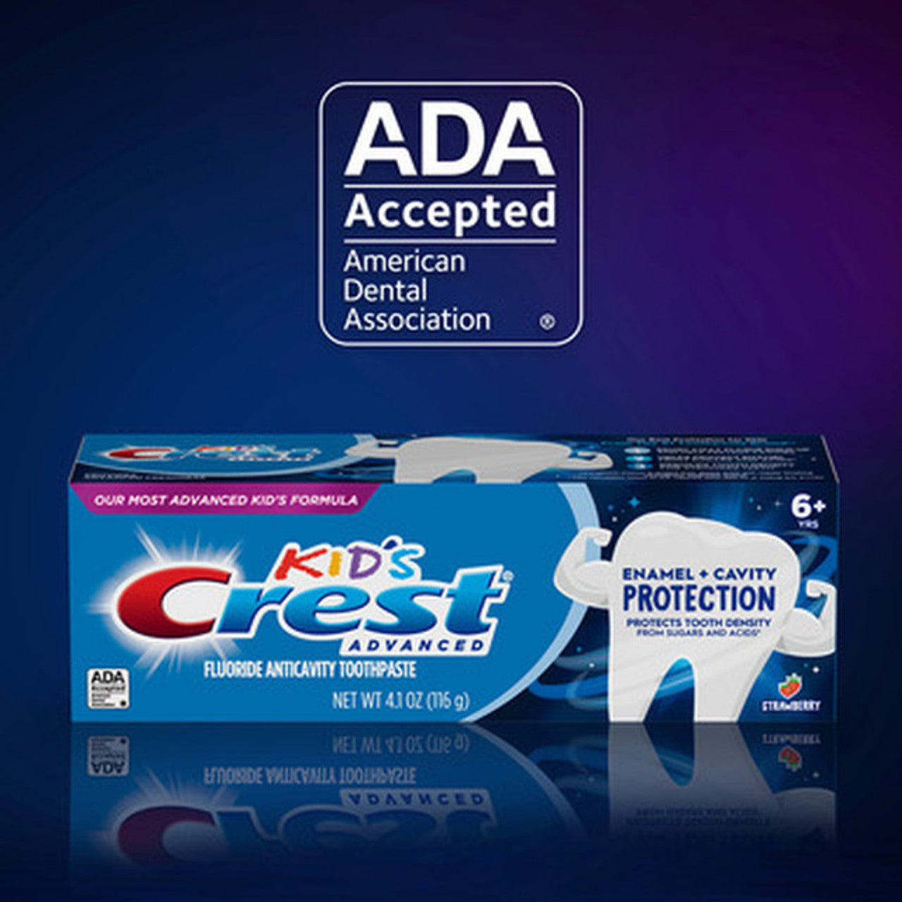Blue Oral-B Crest Kids Enamel Cavity Protection Toothpaste Bundle Replacement Brush Heads