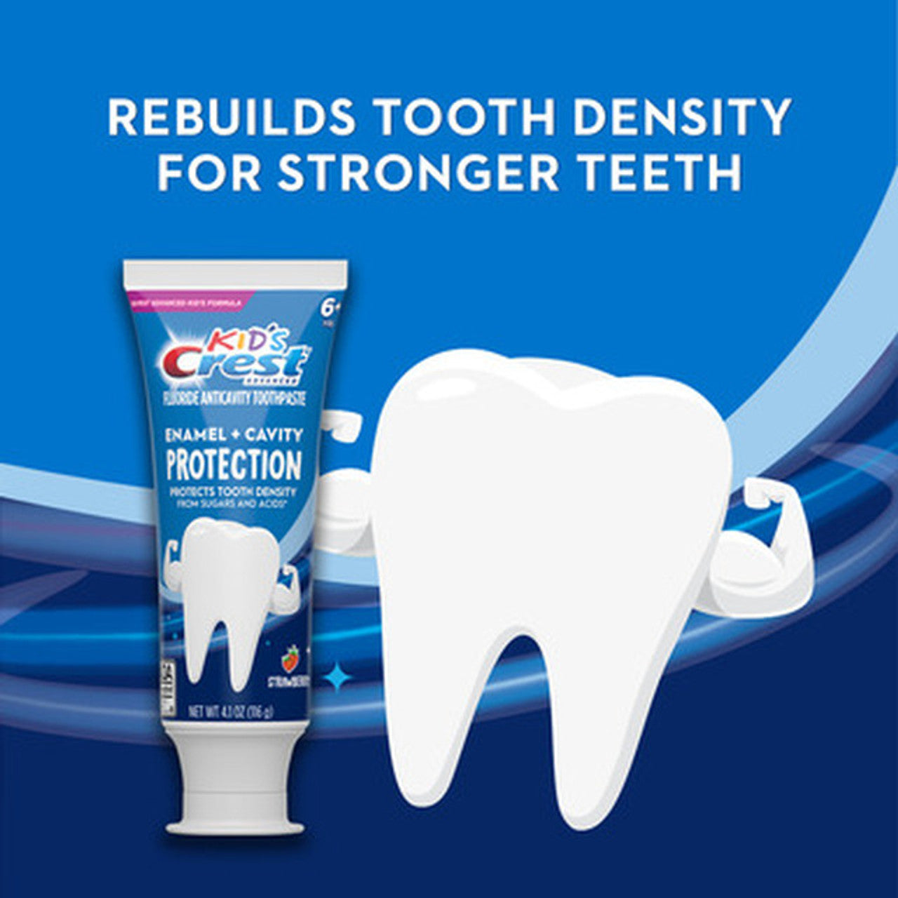 Blue Oral-B Crest Kids Enamel Cavity Protection Toothpaste Bundle Replacement Brush Heads