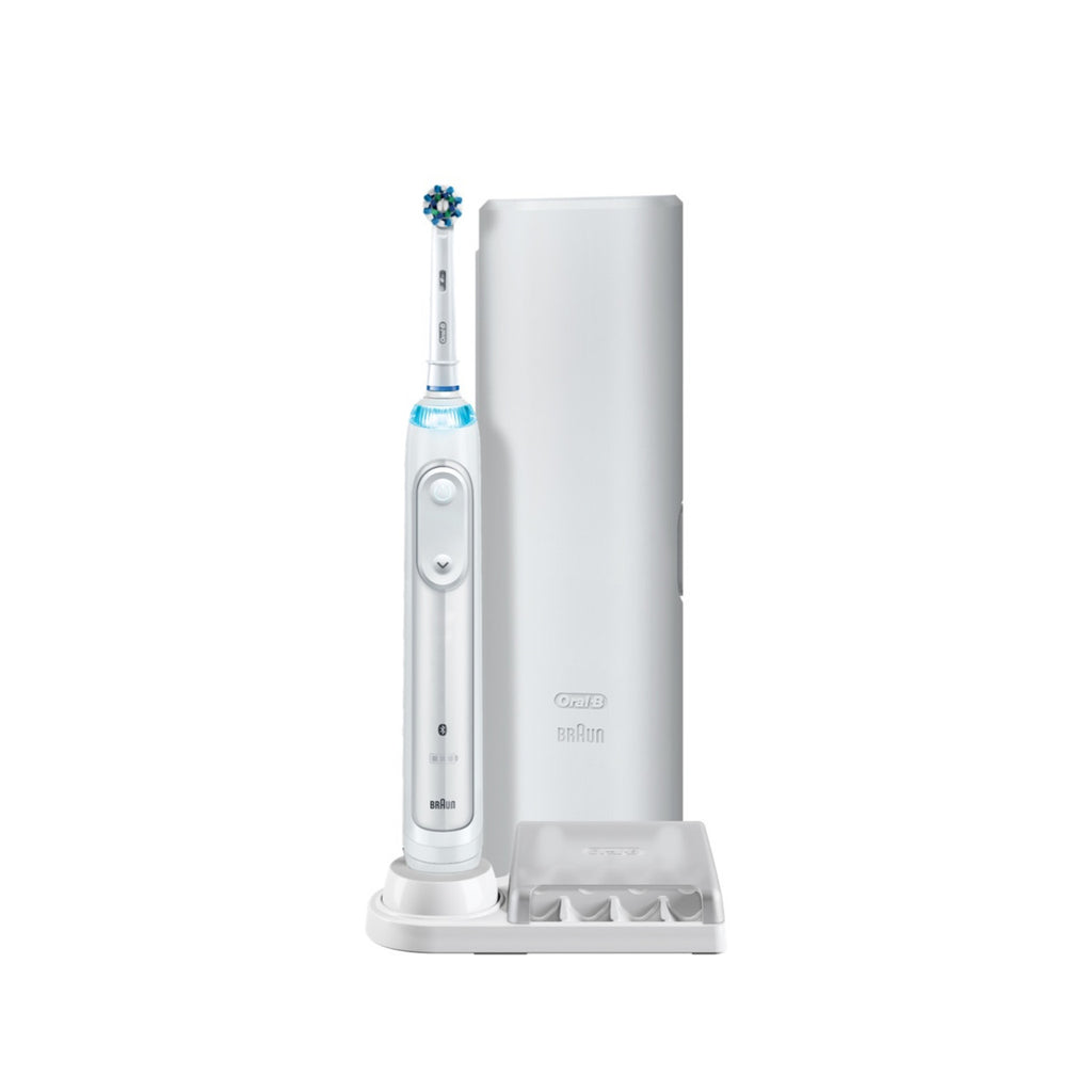 White Oral-B Smart 5000 with Bluetooth Electric Toothbrush Smart Series