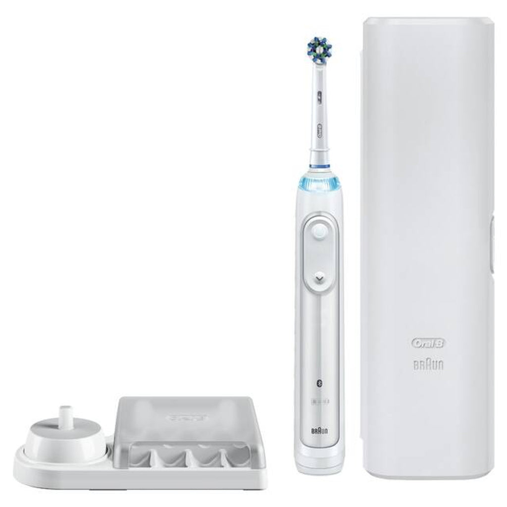 White Oral-B Smart 5000 with Bluetooth Electric Toothbrush Smart Series