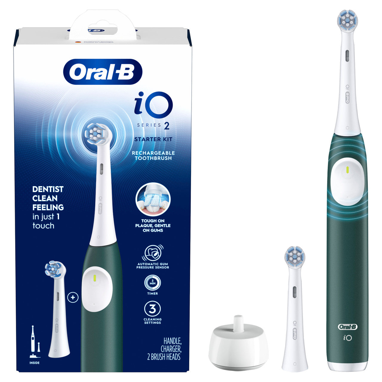 Green Oral-B iO Series 2 Rechargeable Electric Toothbrush iO Series