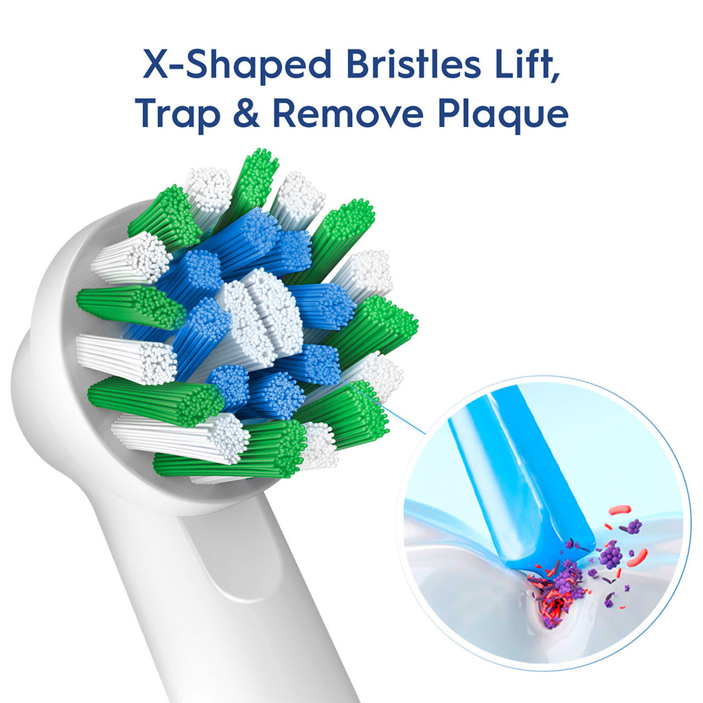 Oral-B CrossAction X-Filament Replacement Brush Heads Others Brush Heads Blue