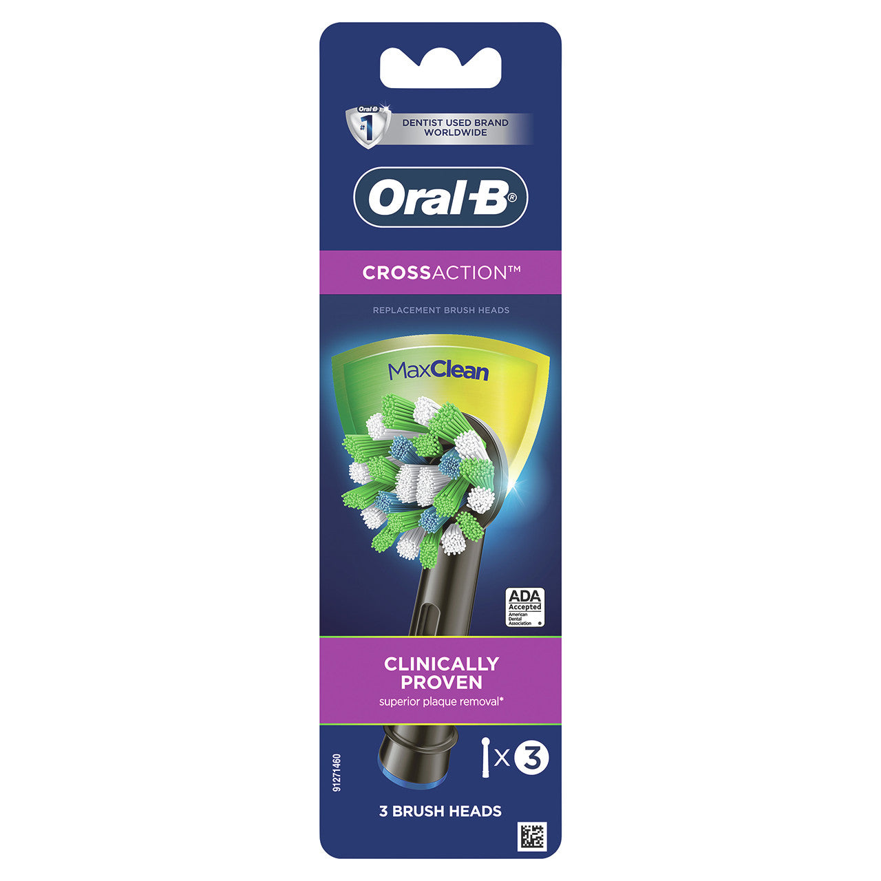 Oral-B CrossAction Replacement Brush Heads Others Brush Heads Black