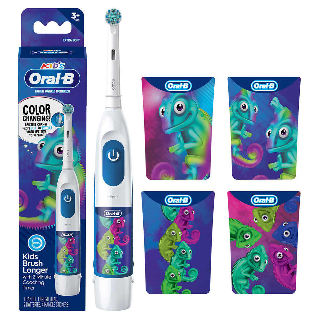 Oral-B Crest Color Changing Battery Toothbrush Bundle Bundles White / Blue