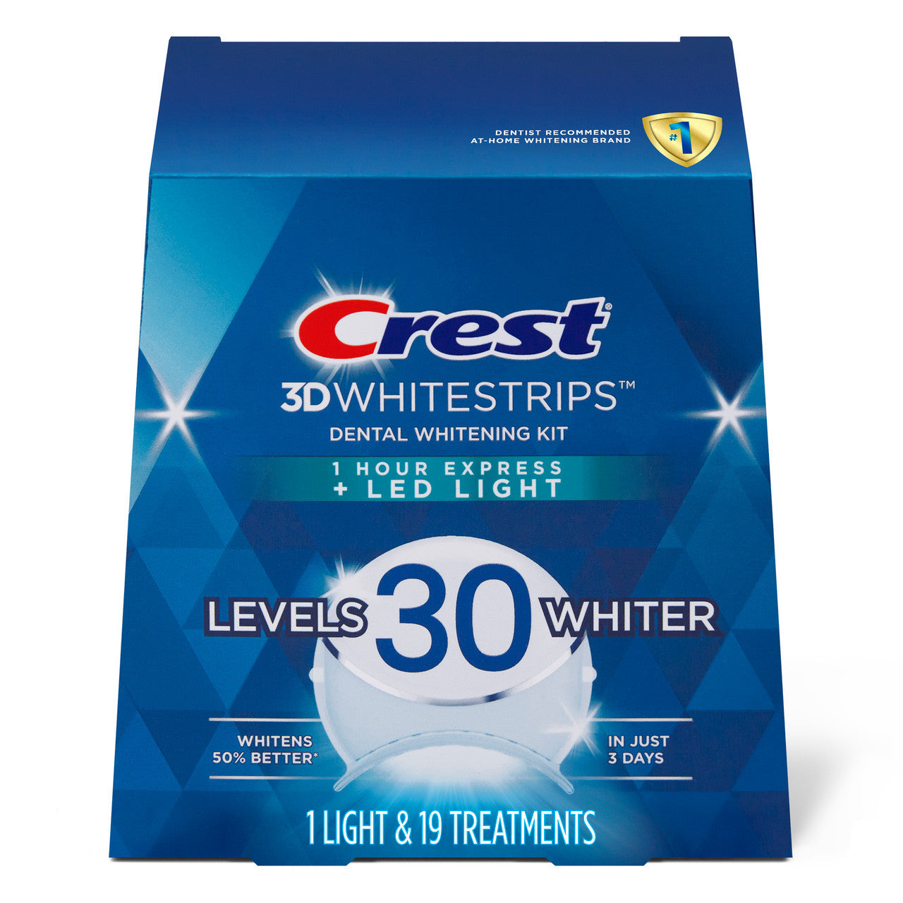 Light Oral-B Crest 3DWhitestrips Dental Whitening Kit 1 Hour Express LED Light More Products