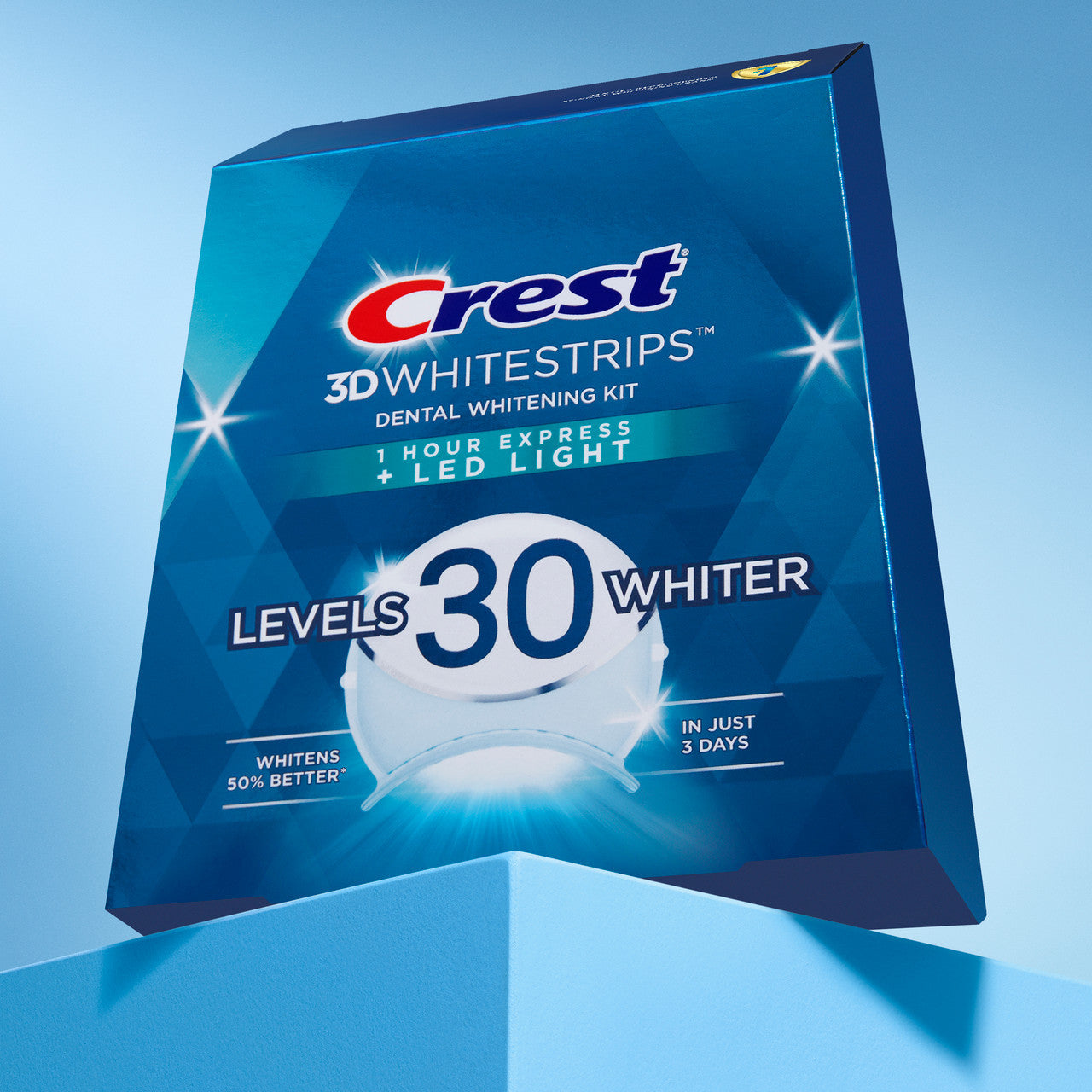 Light Oral-B Crest 3DWhitestrips Dental Whitening Kit 1 Hour Express LED Light More Products