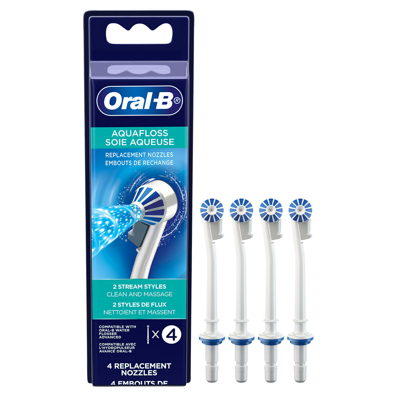 Oral-B Water Flosser Advanced Aquafloss Nozzle More Products White