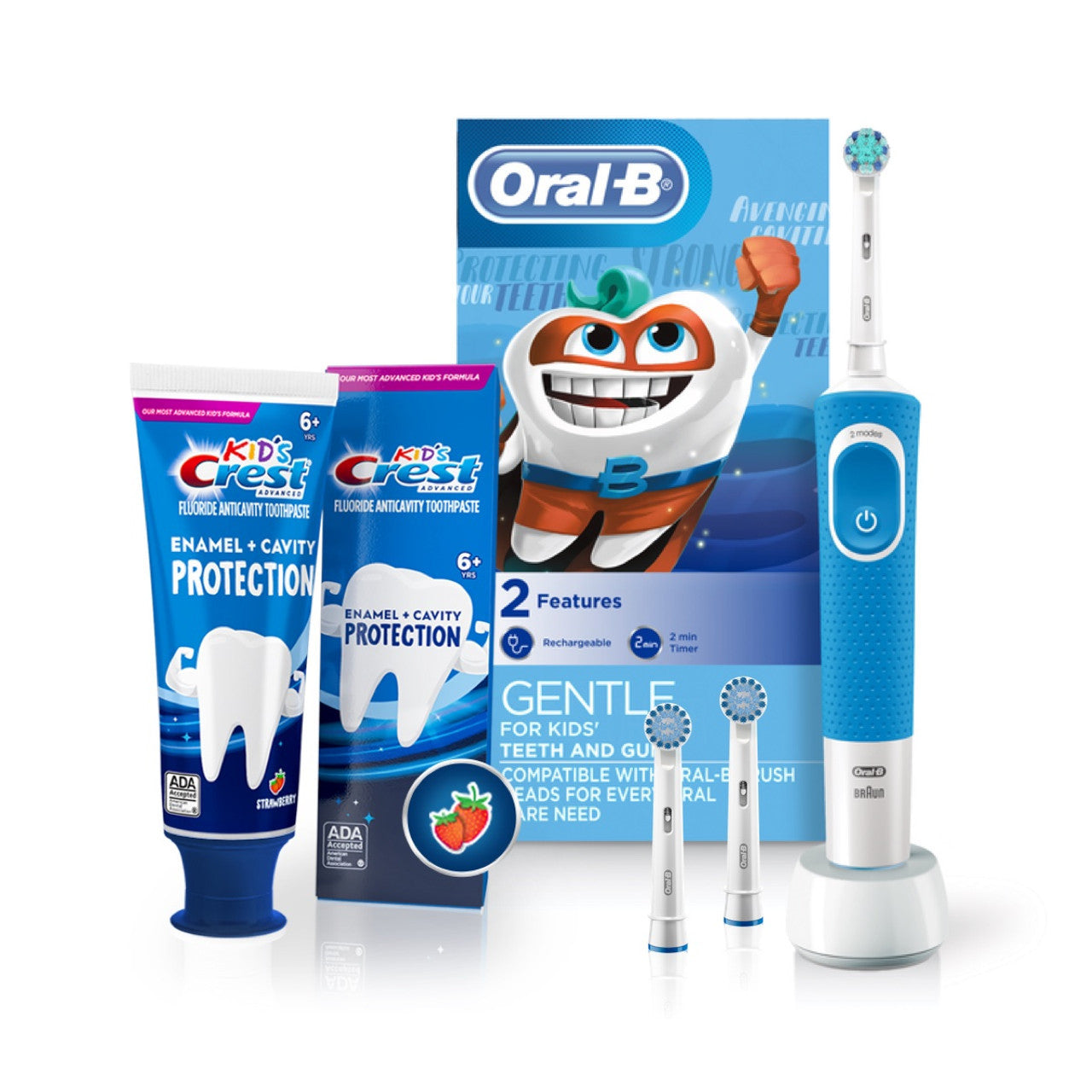 Blue Oral-B Advanced Cavity Protection Kids Bundle Bundles