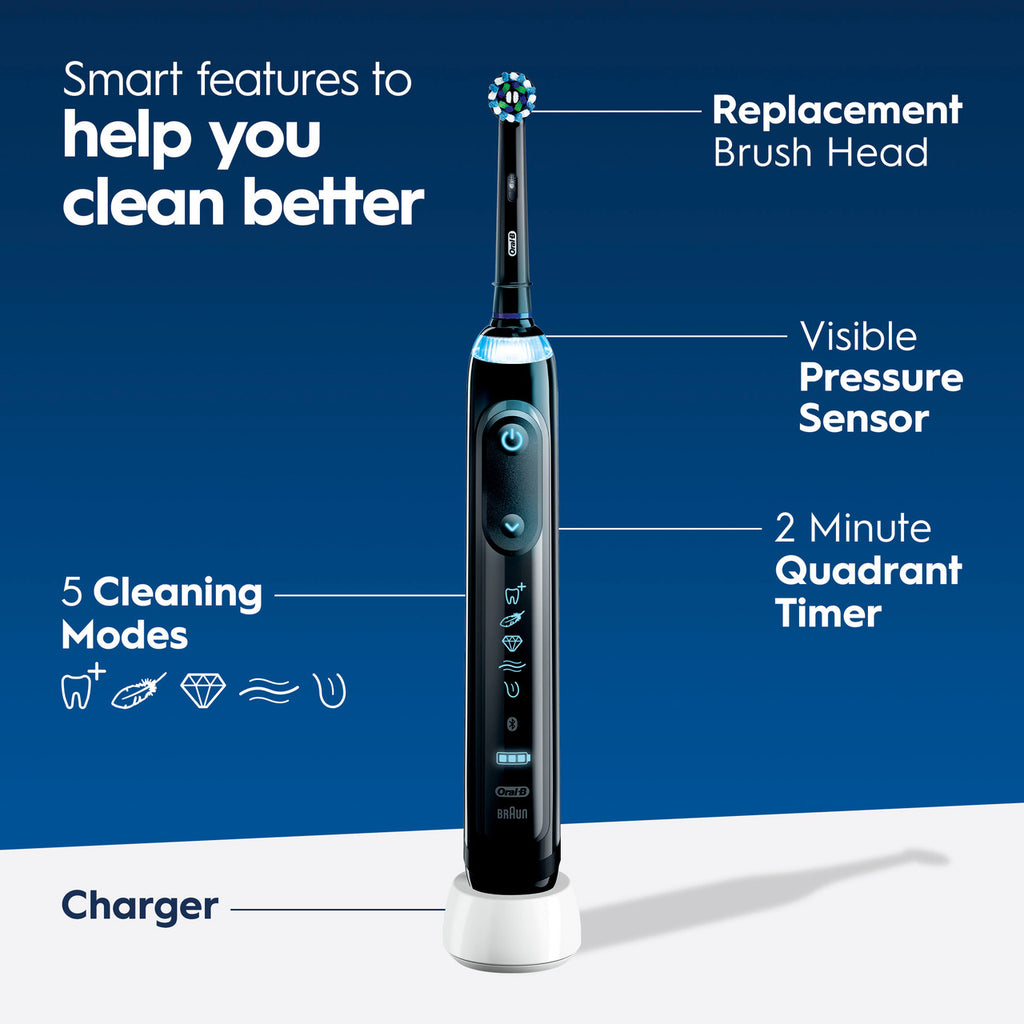 Oral-B Genius 7500 Rechargeable Electric Toothbrush Genius Series Black Rose Gold
