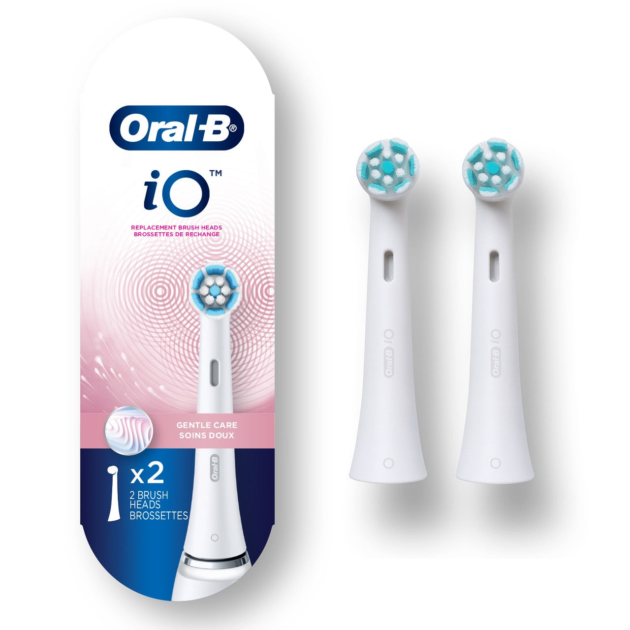 White Oral-B iO Gentle Care Replacement Brush Heads iO Brush Heads