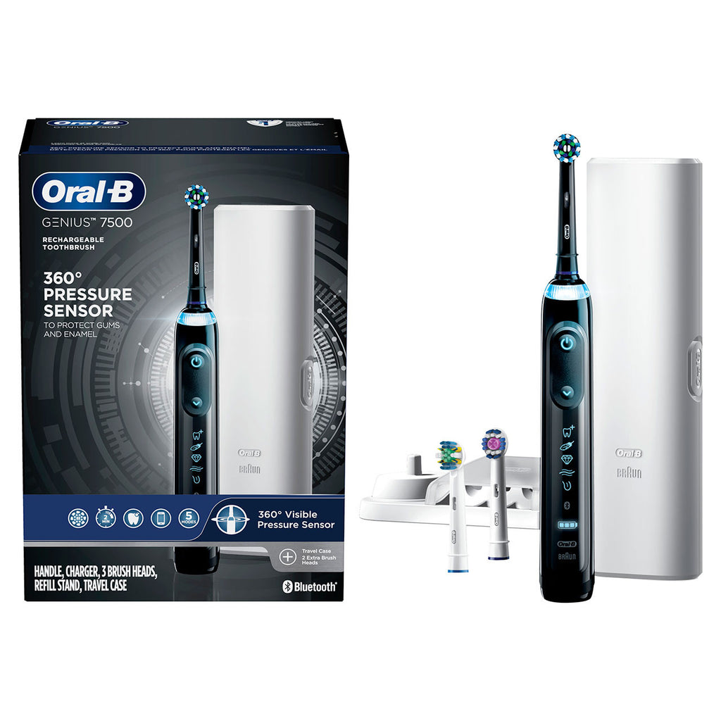 Black Oral-B Genius 7500 Rechargeable Electric Toothbrush Genius Series