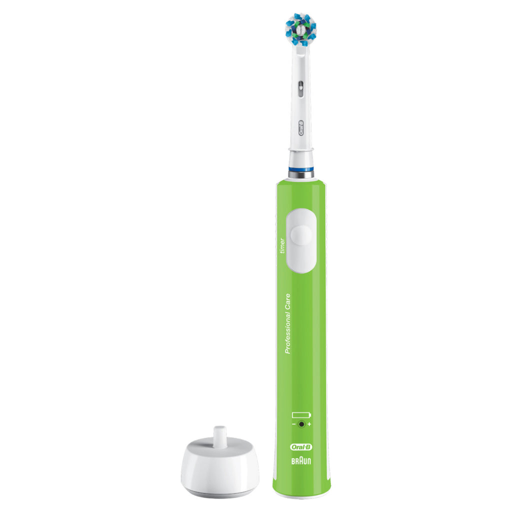 Green Oral-B Cross Action Electric Toothbrush Green Pro Series