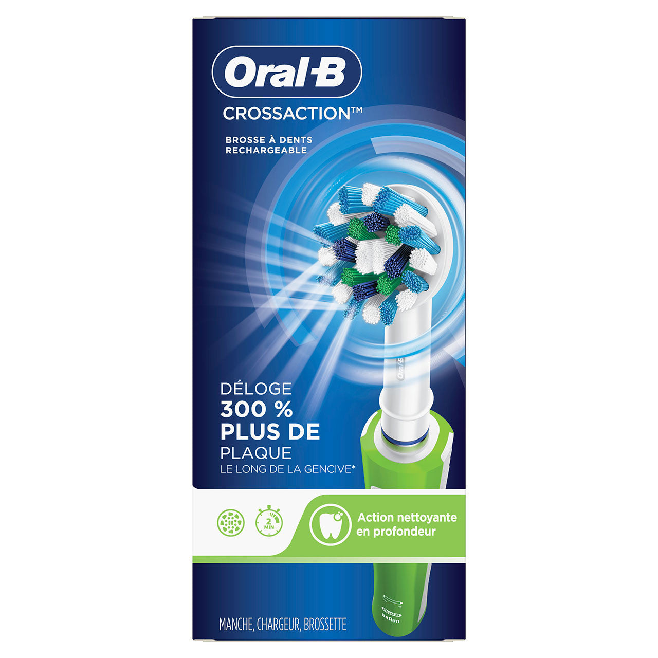 Green Oral-B Cross Action Electric Toothbrush Green Pro Series