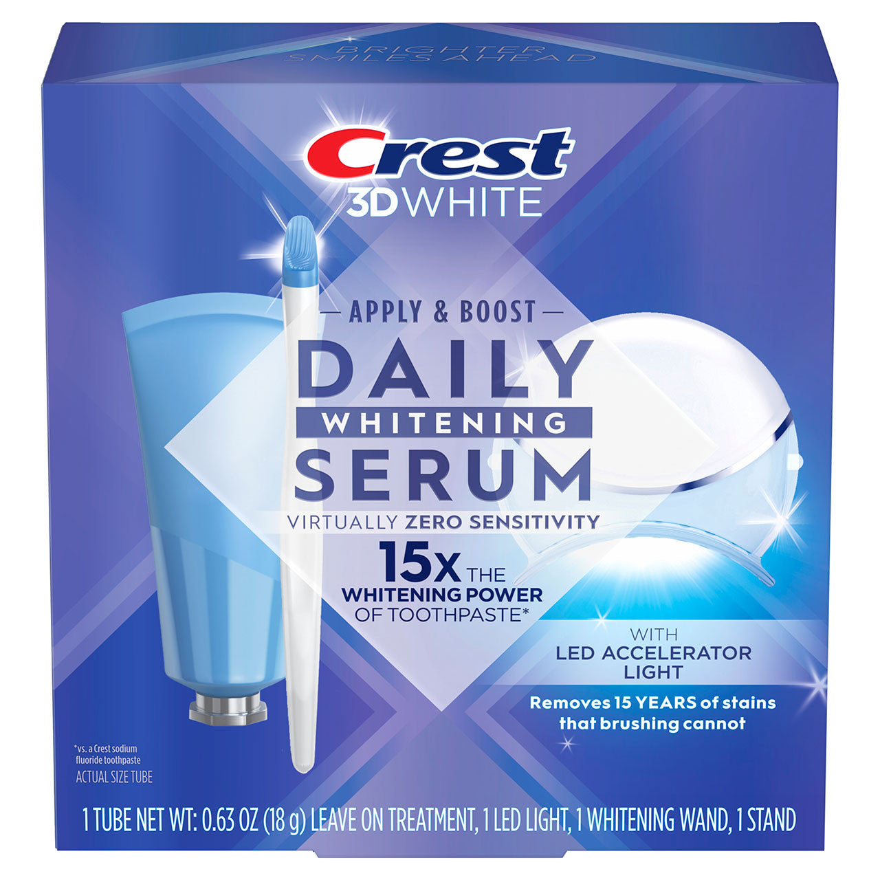Light Oral-B Crest 3DWhite Daily Whitening Serum with LED Light More Products