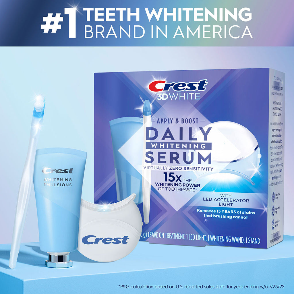 Light Oral-B Crest 3DWhite Daily Whitening Serum with LED Light More Products