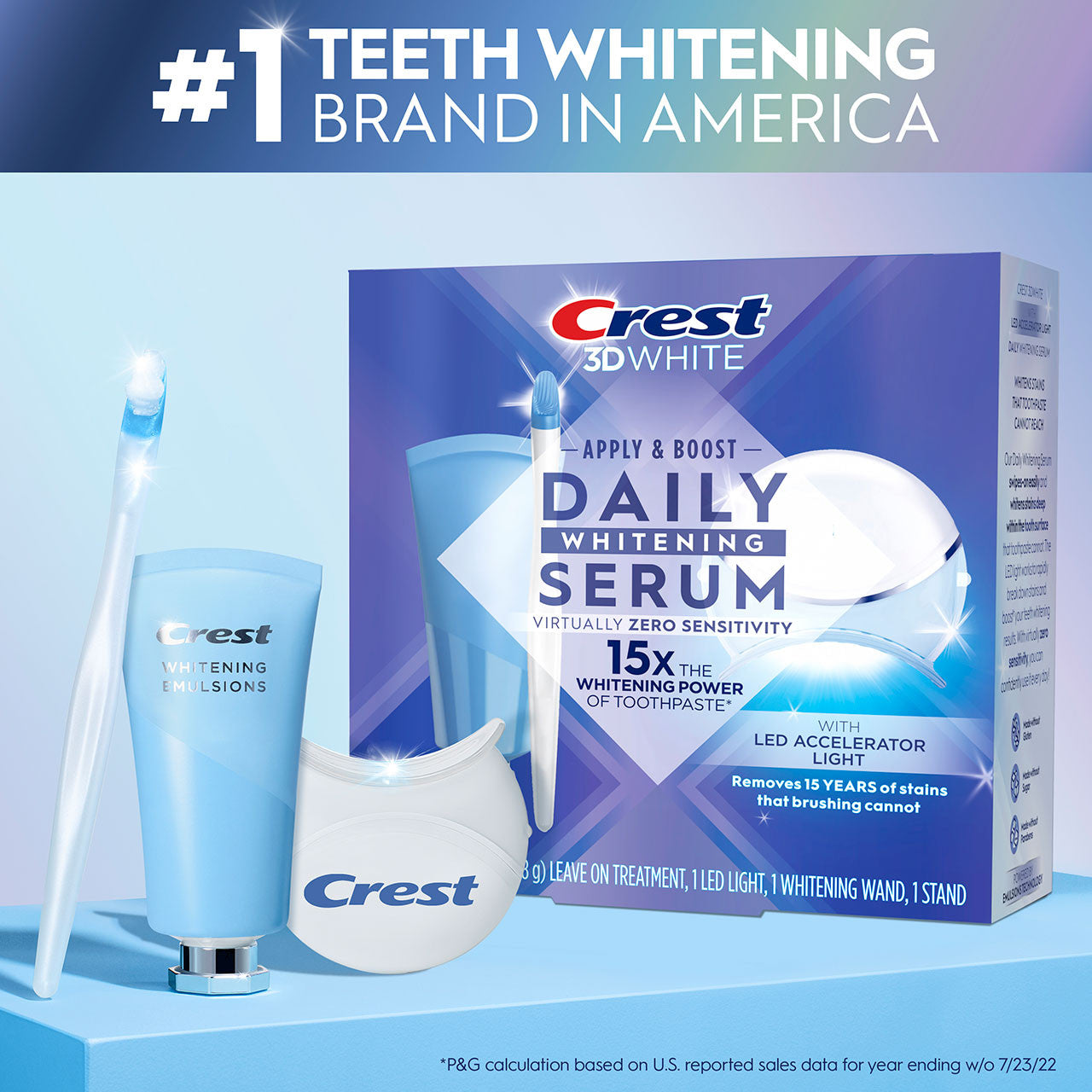 Light Oral-B Crest 3DWhite Daily Whitening Serum with LED Light More Products