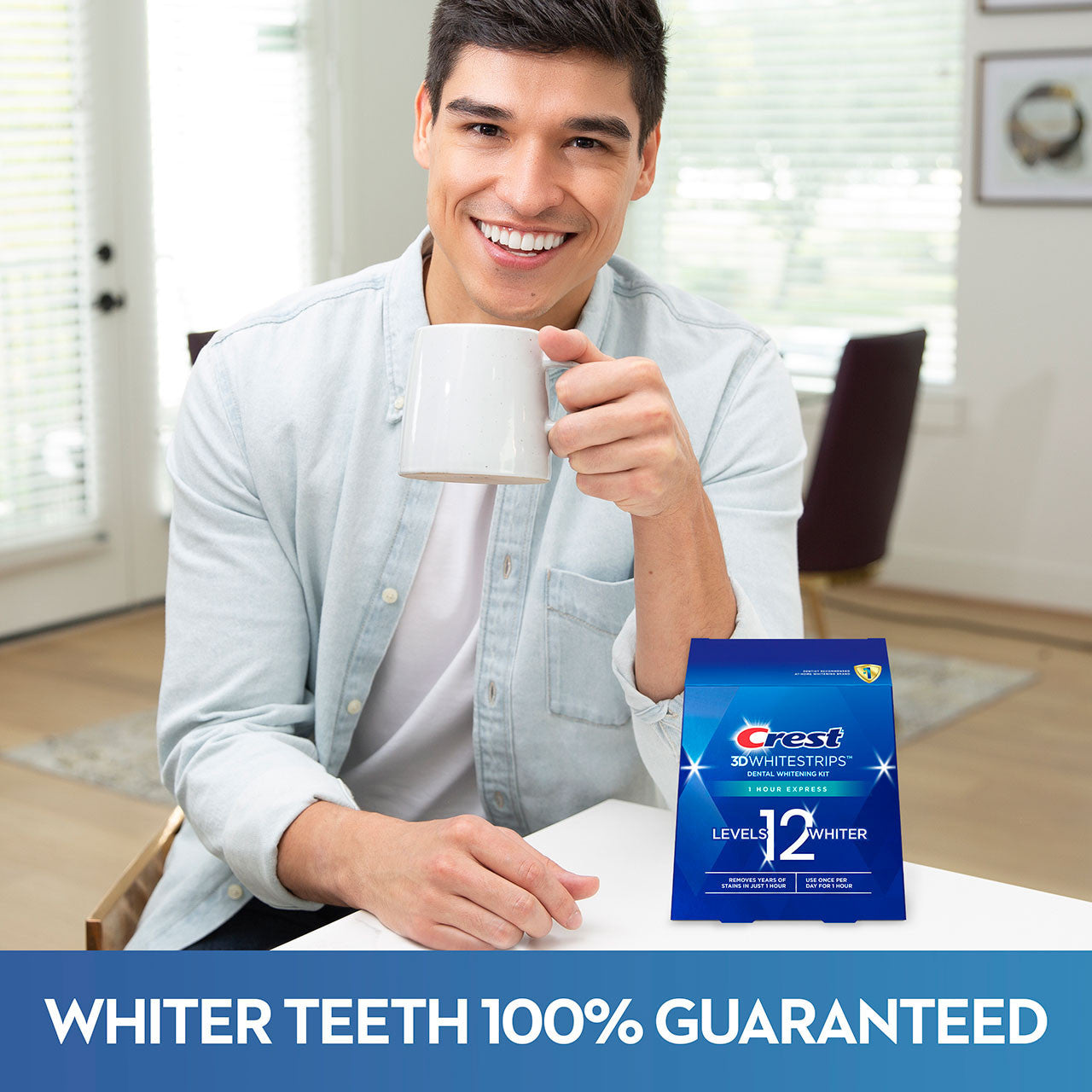 Blue Oral-B 3DWhitestrips 1 Hour Express More Products