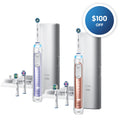 Purple Rose Gold Oral-B Genius 7500 Rechargeable Electric Toothbrush Genius Series