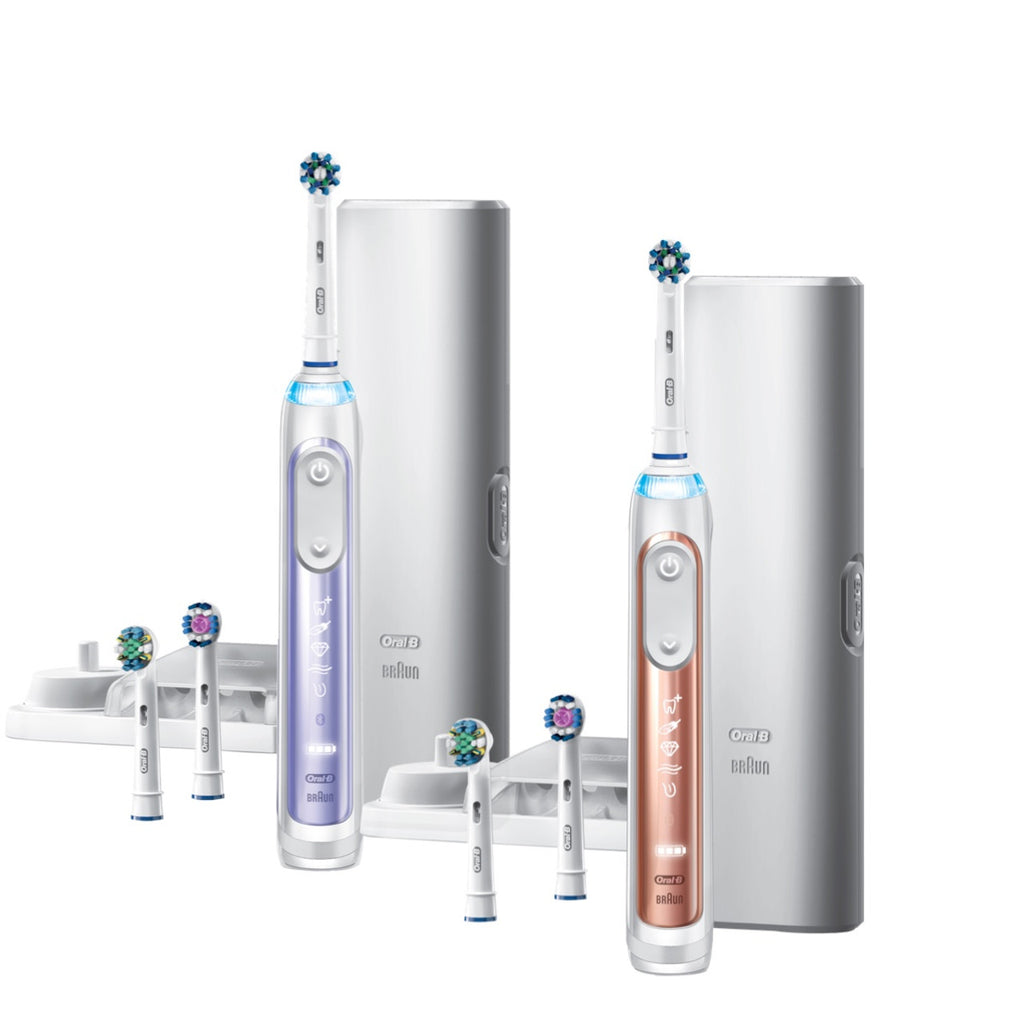 Purple Rose Gold Oral-B Genius 7500 Rechargeable Electric Toothbrush Genius Series
