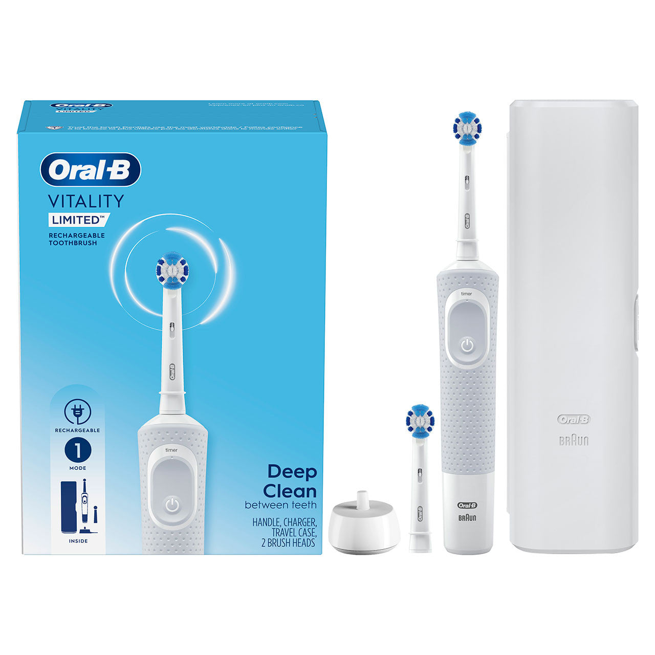 Oral-B Vitality Limited Rechargeable Electric Toothbrush Pro Series White