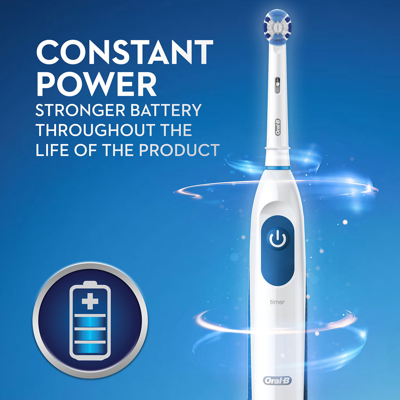 White / Blue Oral-B Pro 100 Precision Clean Pro Series