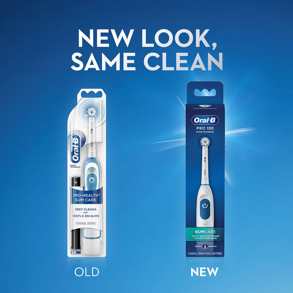 White / Blue Oral-B Pro 100 Gumcare Pro Series
