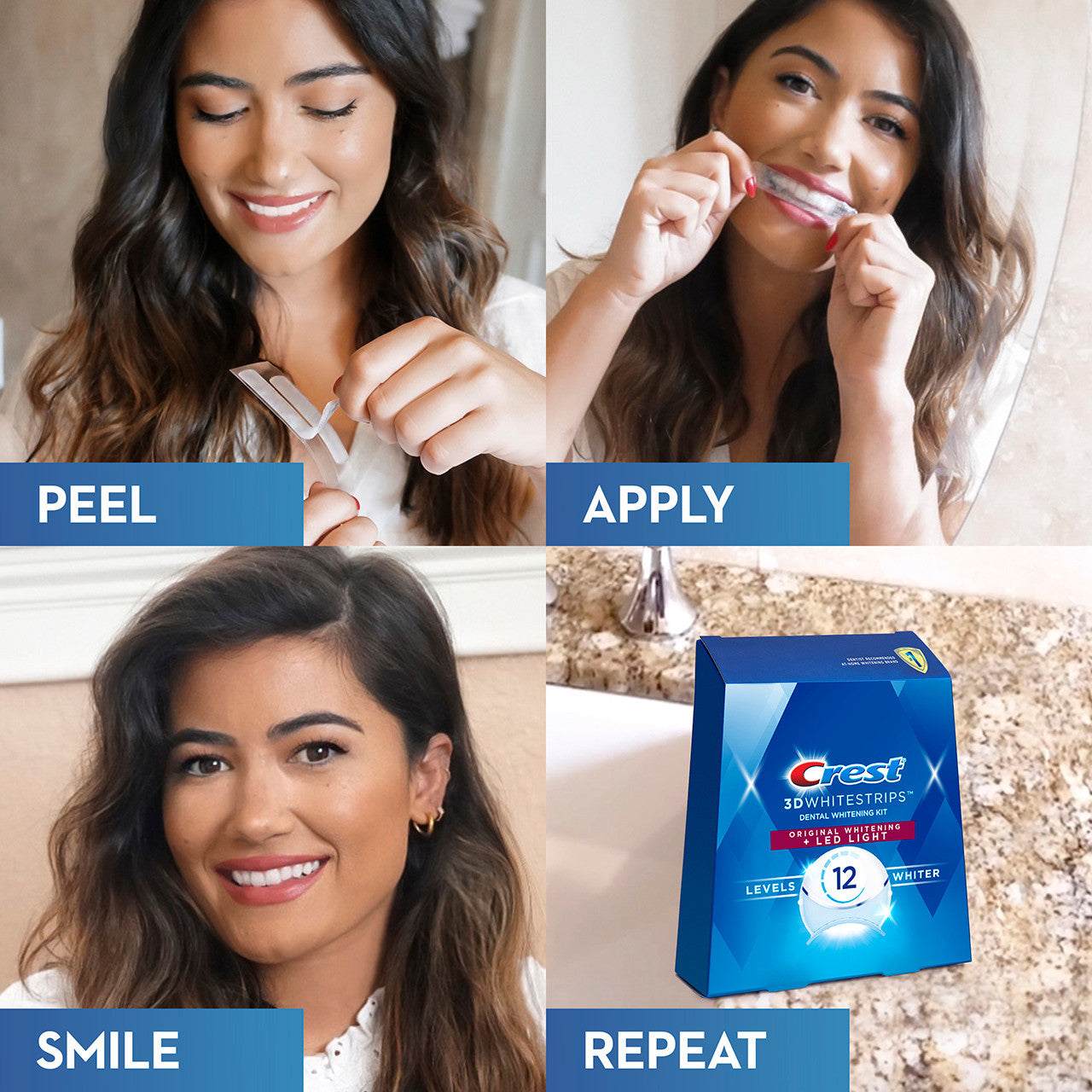 Oral-B Crest 3DWhitestrips Original Plus LED Light More Products Light