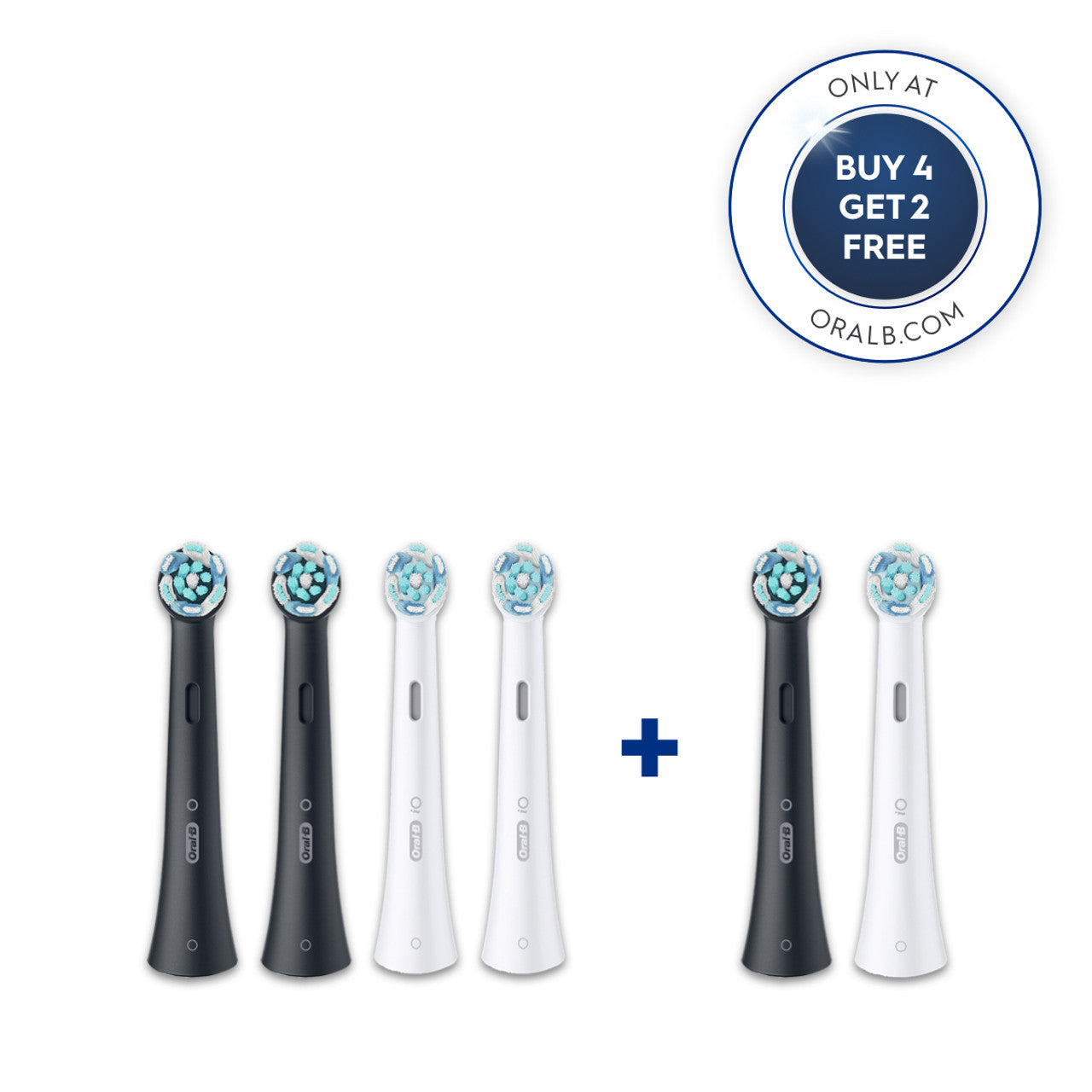 White / Black Oral-B iO Ultimate Clean Replacement Brush Heads iO Brush Heads