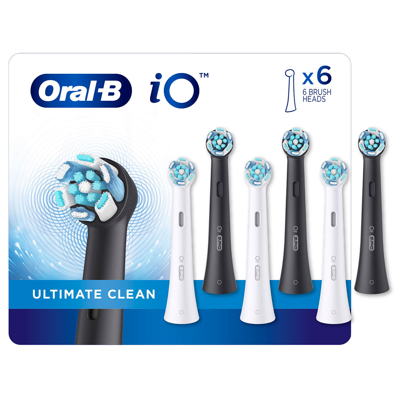 White / Black Oral-B iO Ultimate Clean Replacement Brush Heads iO Brush Heads