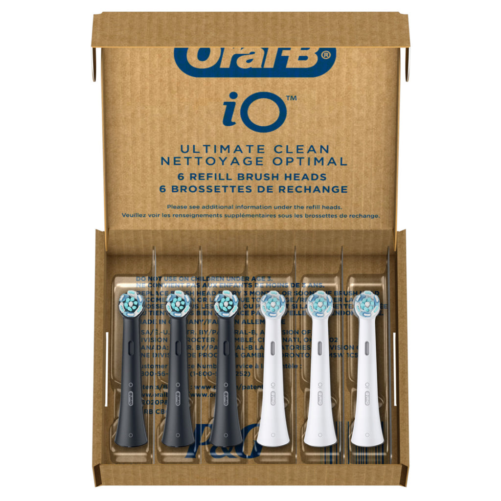 White / Black Oral-B iO Ultimate Clean Replacement Brush Heads iO Brush Heads
