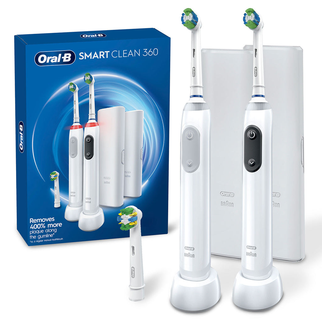 White Oral-B Smart Clean 360 Rechargeable Electric Toothbrush Smart Series