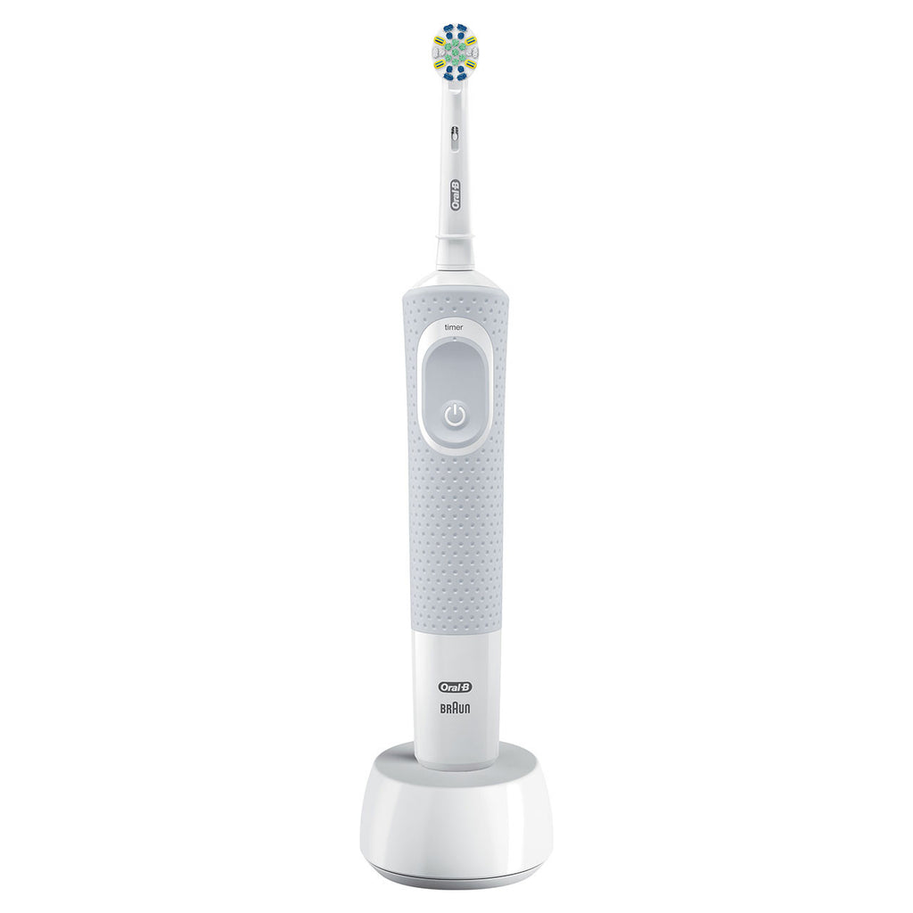 White Oral-B Vitality Floss Action Electric Rechargeable Toothbrush Pro Series