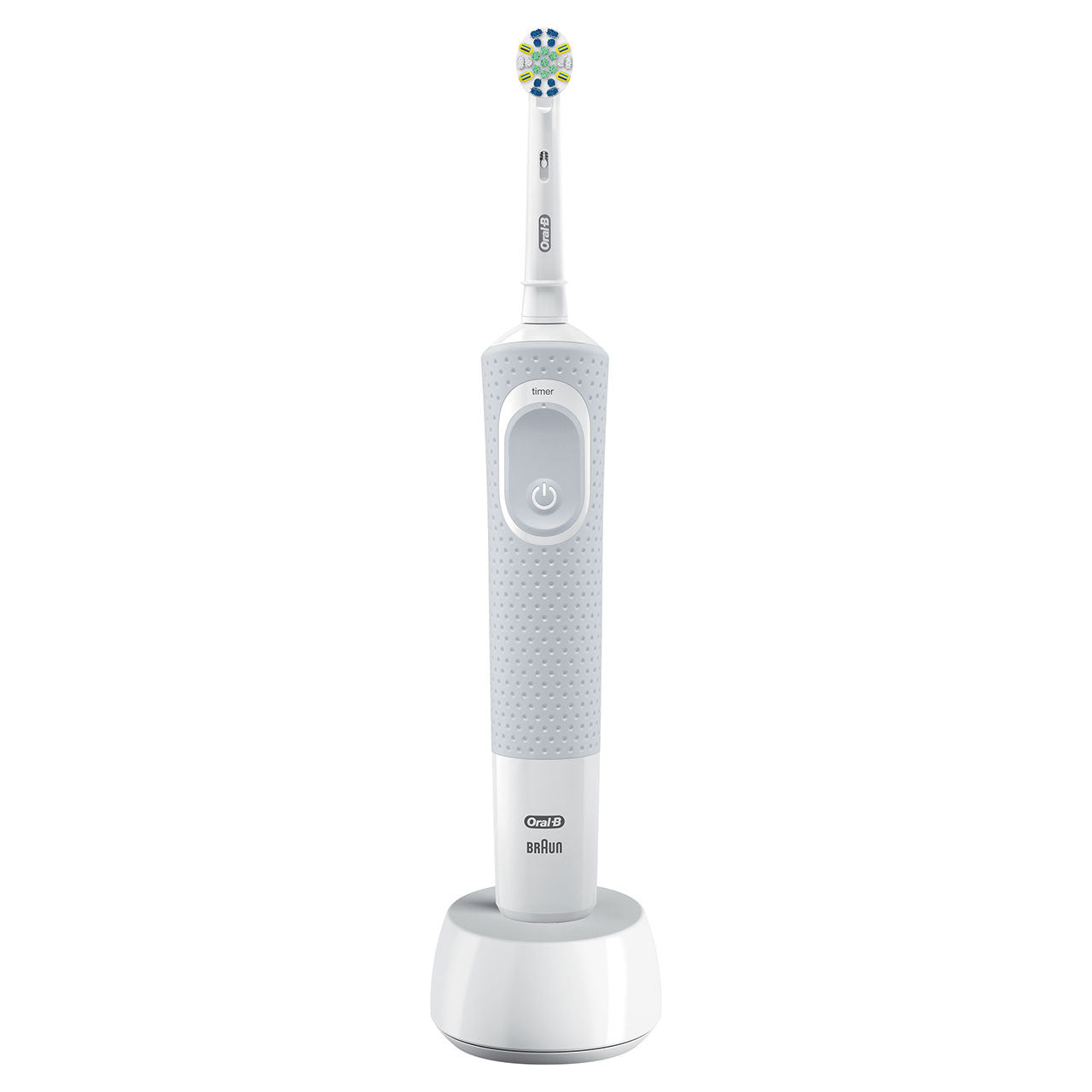 White Oral-B Vitality Floss Action Electric Rechargeable Toothbrush Pro Series