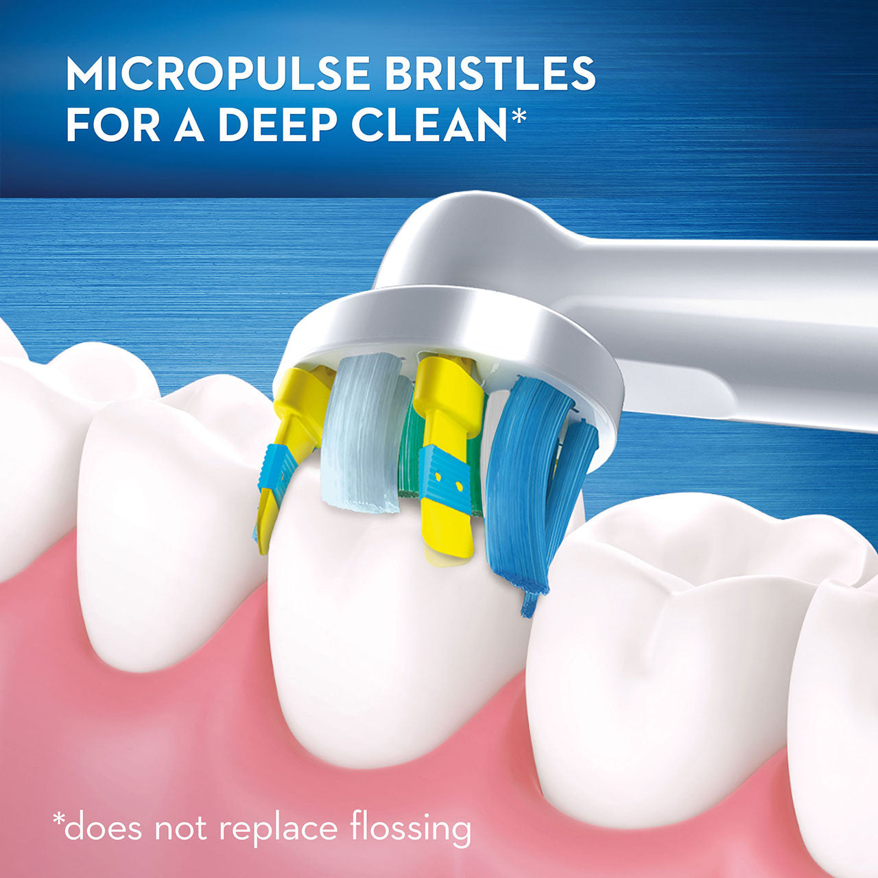White Oral-B Vitality Floss Action Electric Rechargeable Toothbrush Pro Series