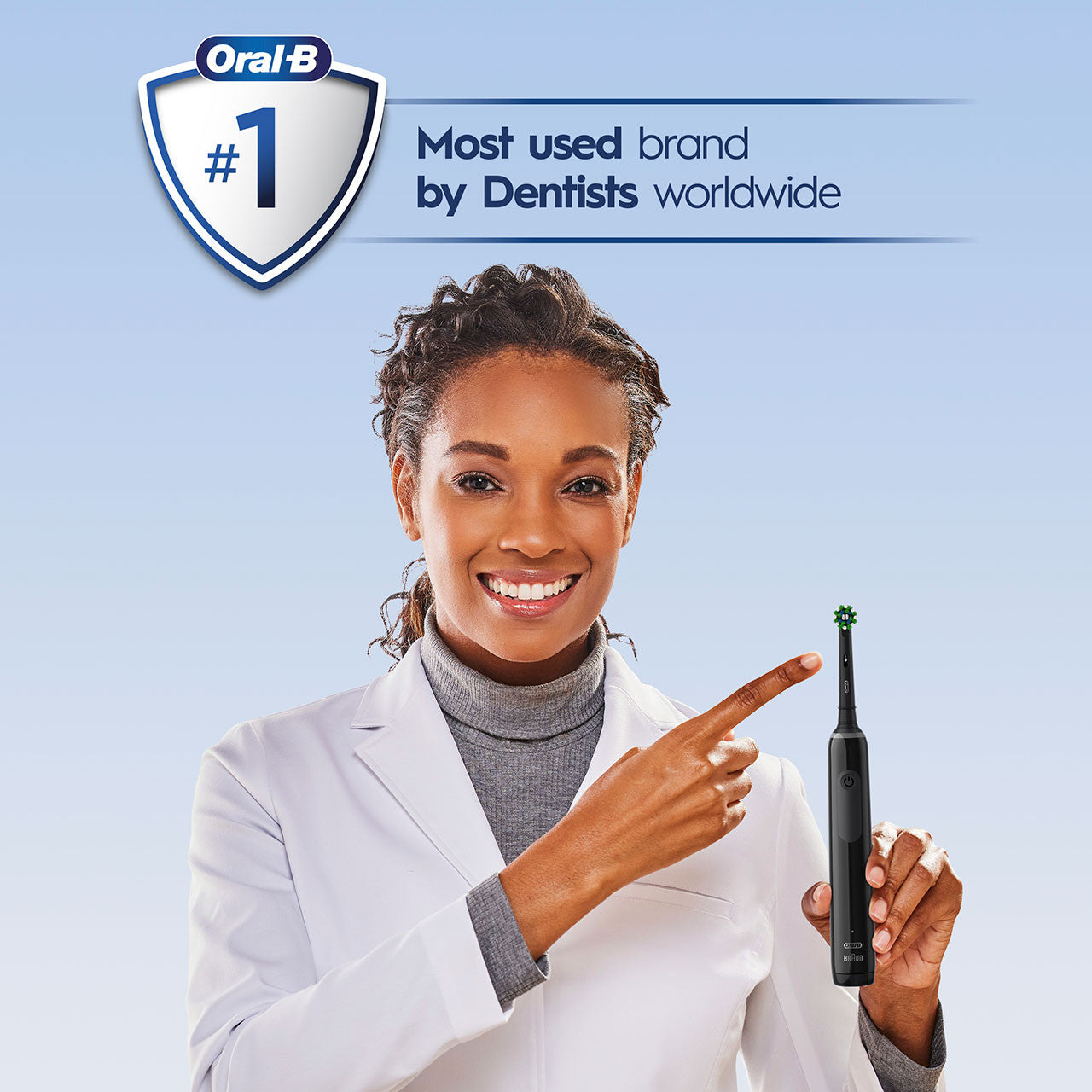 Black Oral-B Smart 1500 Electric Rechargeable Toothbrush Smart Series