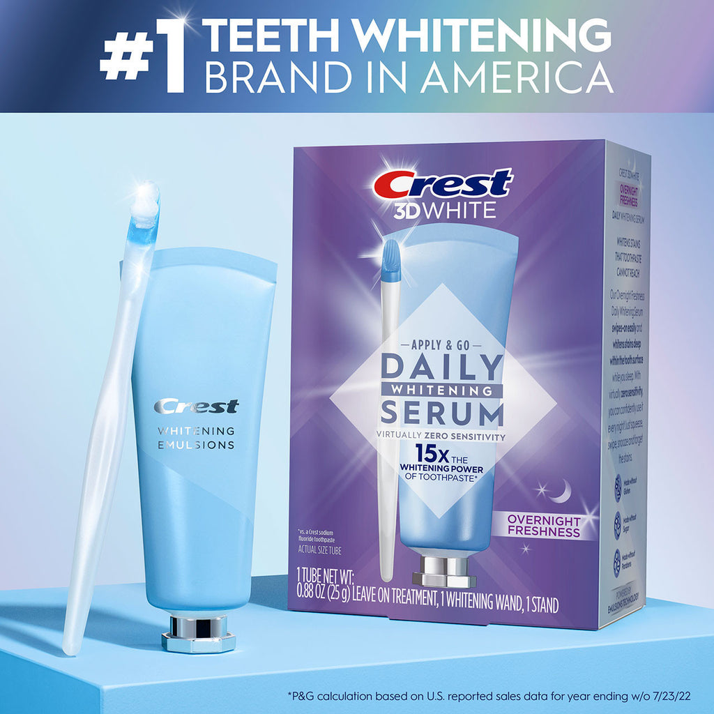 Oral-B 3DWhite Daily Whitening Serum Overnight Freshness More Products Blue