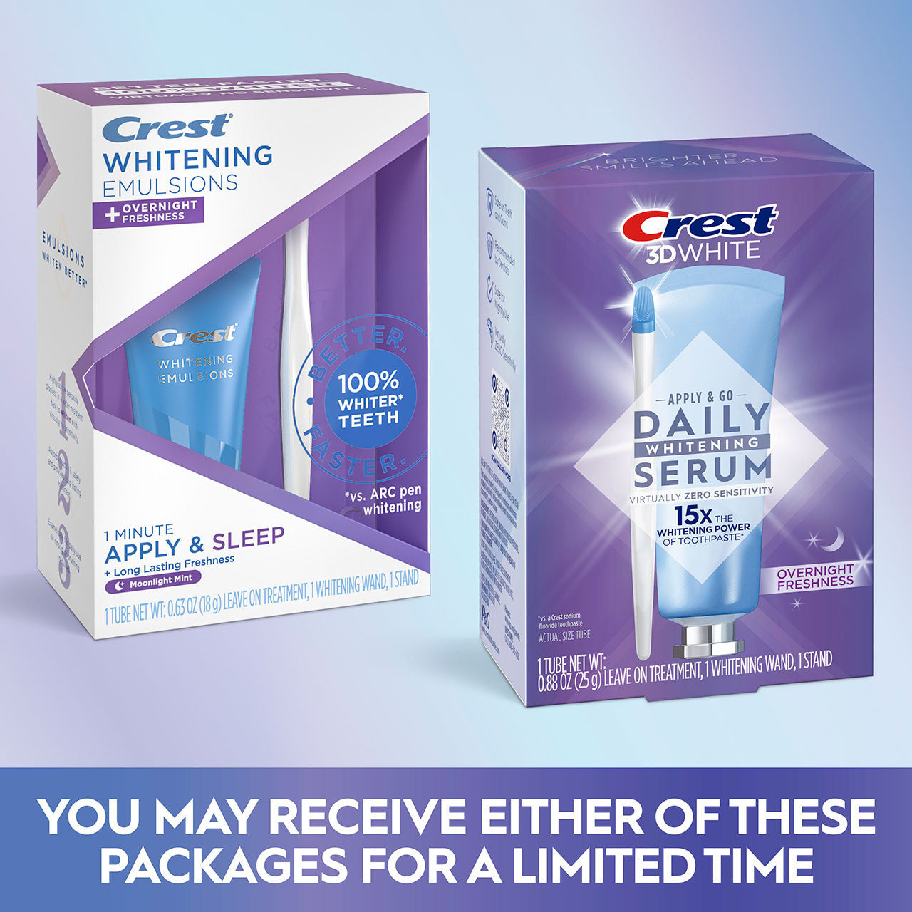 Oral-B 3DWhite Daily Whitening Serum Overnight Freshness More Products Blue