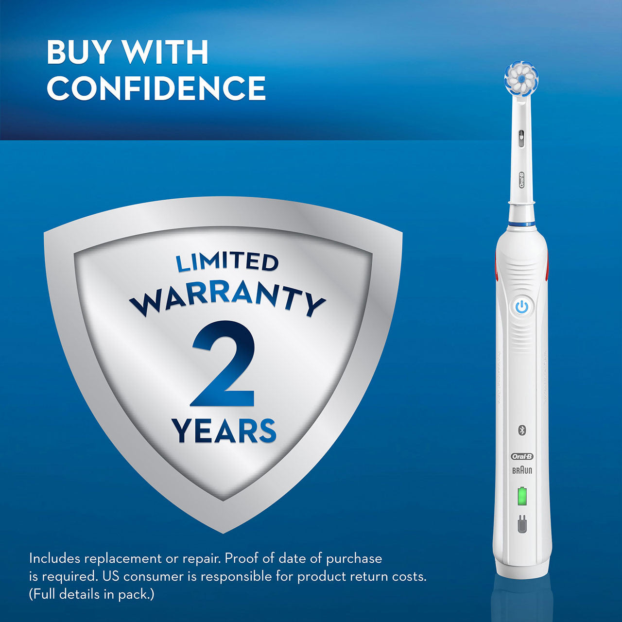 White Oral-B Smart 4000 Rechargeable Electric Toothbrush Smart Series