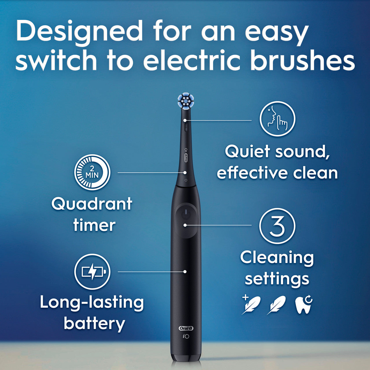 Black Oral-B iO Series 2 Rechargeable Electric Toothbrush iO Series